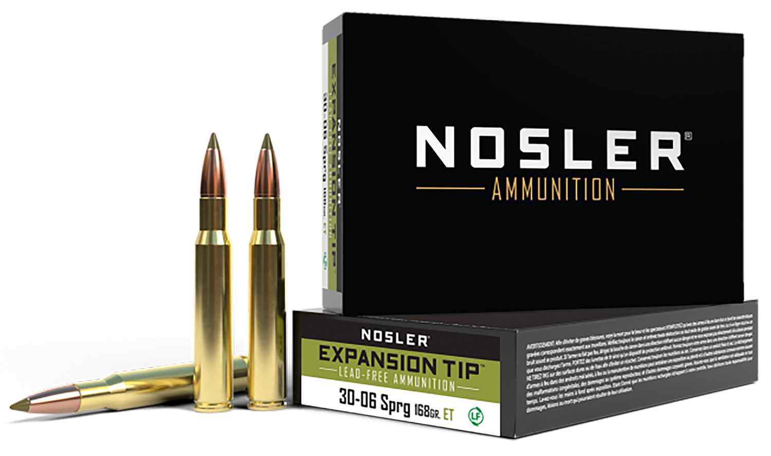 Nosler E-Tip .30-06 Springfield 168 Gr Lead-Free Hunting Ammo (20 Rounds)