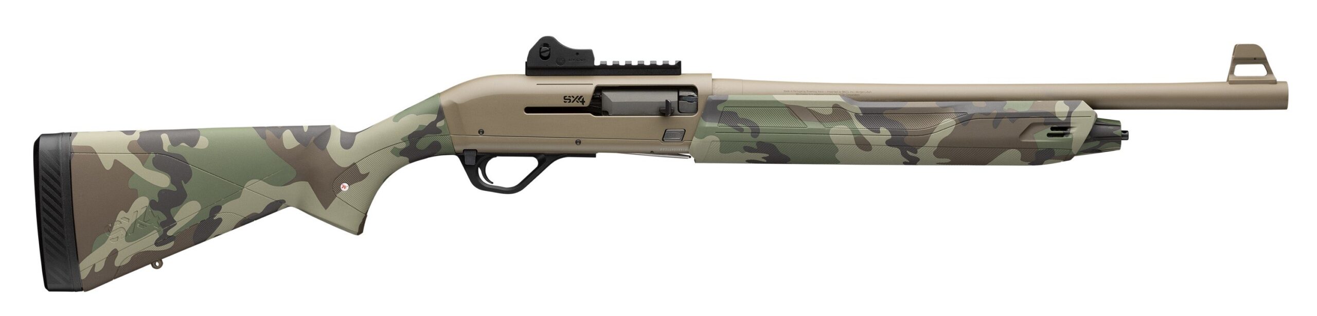 Winchester SX4 Defender 12 Gauge Semi-Auto 18.5 in Barrel 4+1 Flat Dark Earth/Woodland Camo
