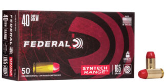 Federal Ammunition American Eagle .40 S&W 165gr TSJ Flat Nose 50 Rounds