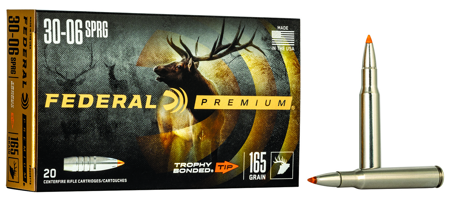 Federal Premium .30-06 Springfield 165 Grain Trophy Bonded Tip, 20 Rounds