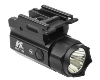 NCStar Compact Flashlight W/Strobe, 150 Lumens, Quick-Release Mount