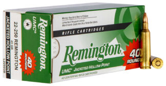 Remington UMC .22-250 Rem 45 Grain JHP Rifle Ammunition, 40 Rounds