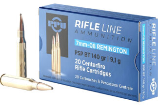 PPU PP708 7mm-08 Remington 140 Gr Pointed Soft Point Boat Tail