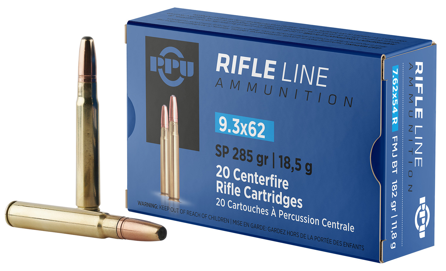 Prvi Partizan PPU 9.3x62 Mauser 285gr Soft Point, 20 Rounds Per Box