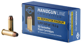 PPU PPH44MF .44 Magnum 300 gr Semi-Jacketed Flat Point, 50 Rounds