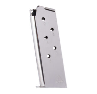 Mec-Gar Magazine for 1911 Compact 45 ACP, Nickel, 6 Rounds