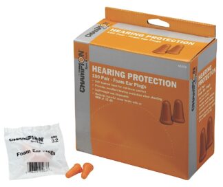 Champion Targets 40959 Molded Ear Plugs, 32 dB, In the Ear, Orange Foam, 100 Pair