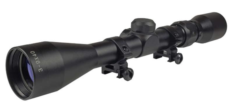 Truglo Buckline 3-9x40mm Rifle Scope, 1in Tube, BDC, Matte Black with Rings