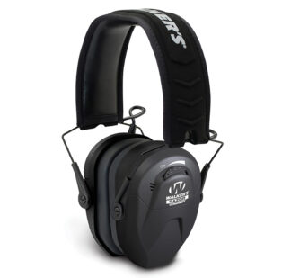 Walkers Razor Compact Electronic Earmuff, 23 dB, Black Over-the-Head