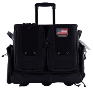 G*Outdoors Tactical Rolling Range Bag Black 10-Handle Capacity, Foam Cradle 6