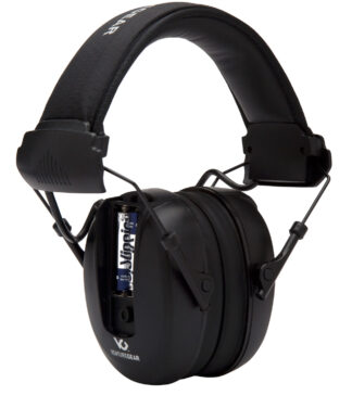 Pyramex Venture Gear Clandestine Electronic Earmuffs, NRR 24 dB, Over the Head, Black