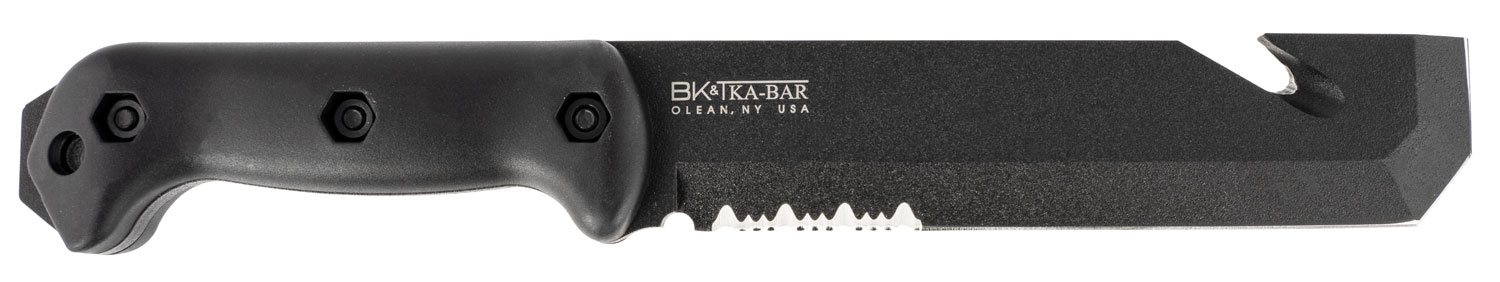 Ka-Bar BK3 Becker Tac Tool 7 in Chisel Blade, 1095 Cro-Van, Black Handle, Includes Sheath