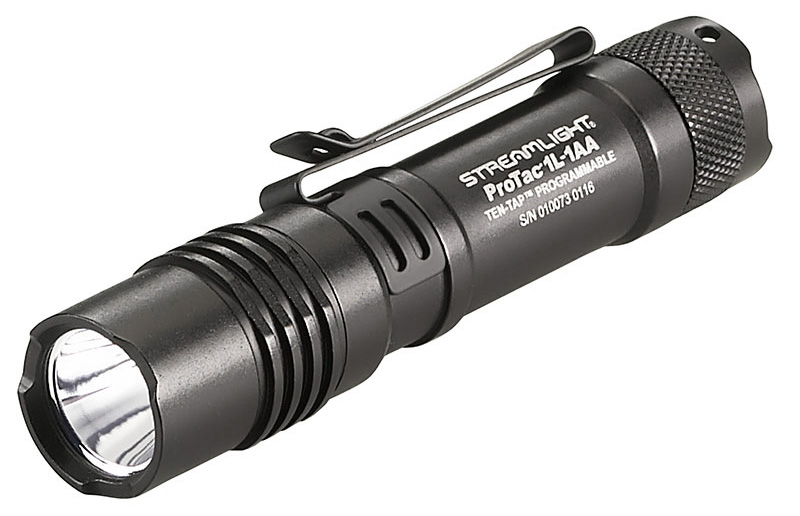 Streamlight ProTac 1L AA Flashlight, 350 Lumens, Black Aluminum, Handheld