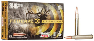 Federal Premium .30-06 Springfield 180gr Barnes TSX Ammo, 20 Rounds Per Box