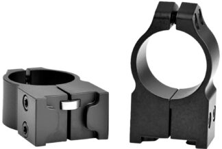 Warne 2R7M Maxima Ruger Fixed Ring Set 1in Tube High Matte Black Steel Dovetail Split