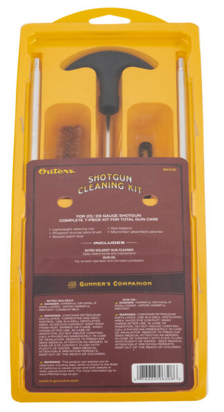 Outers Aluminum Rod Shotgun Cleaning Kit 20/28 Ga, Aluminum Case