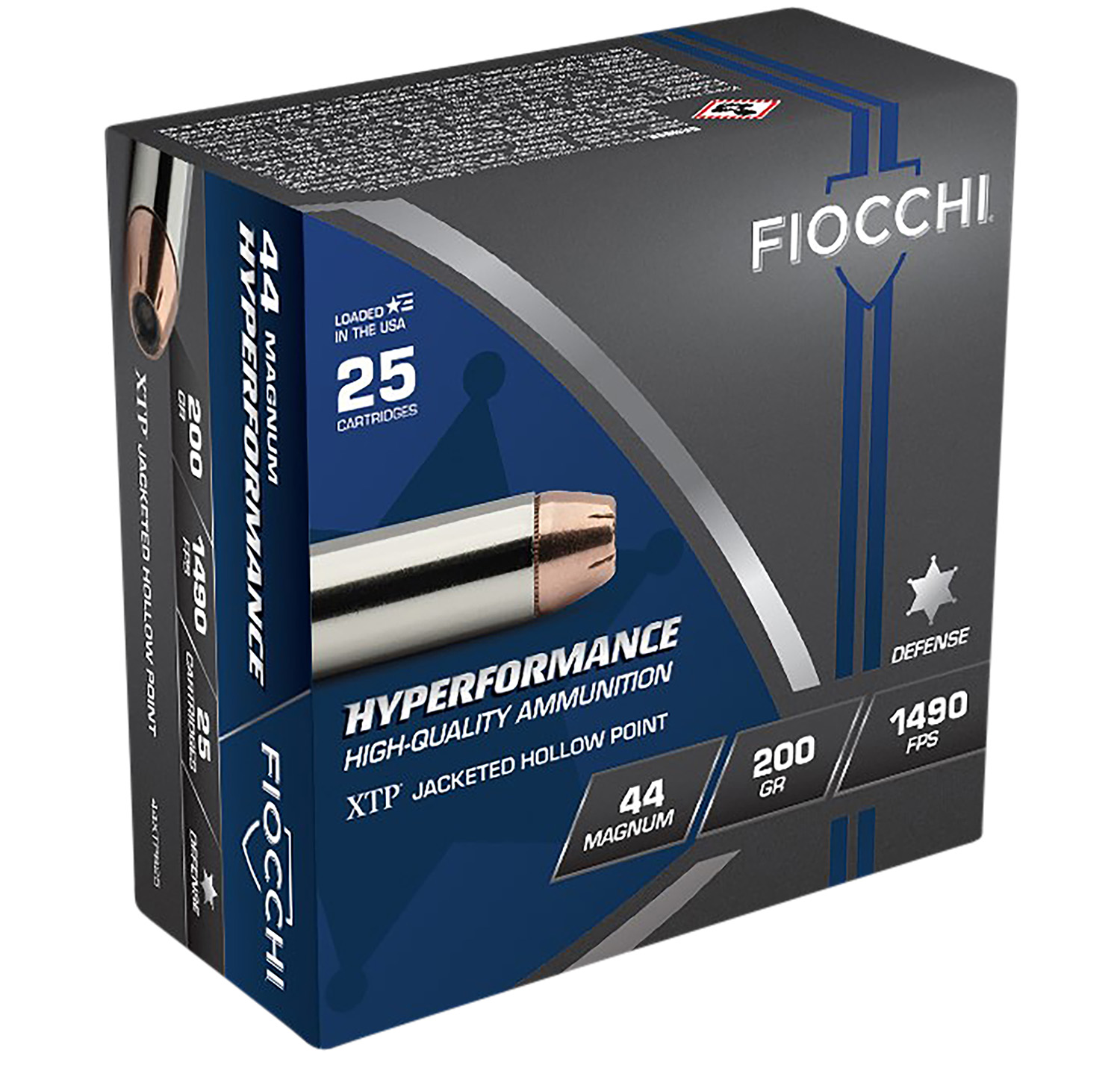 Fiocchi Hyperformance .44 Magnum 200 Gr XTP Hollow Point, 25 Rounds