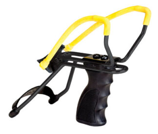 Daisy P51 Slingshot with Pistol Grip, Yellow Steel Frame, Black Molded Sure-Grip