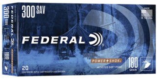 Federal Power-Shok .300 Savage 180-Grain Solid Base Jacketed Soft Point, 20 Rounds