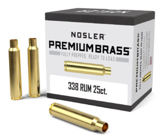 Nosler 11912 Premium Brass Unprimed Cases .338 RUM 25 Count