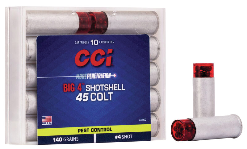CCI Big 4 Shotshell .45 Long Colt 140 gr #4 Shot 10 Rounds Per Box