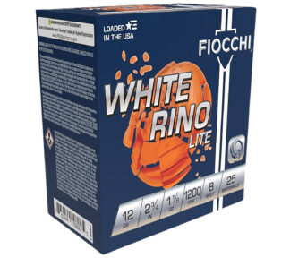 Fiocchi Exacta Target White Rino Lite 12 Gauge 2.75 in #8 Shot 1-1/8 oz 25 Rounds/Box