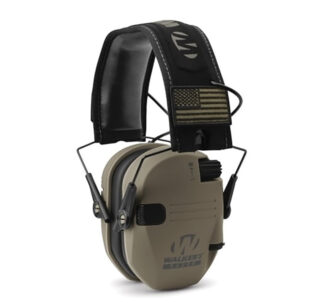 Walkers Razor Patriot Slim Electronic Earmuff, FDE Flat Dark Earth