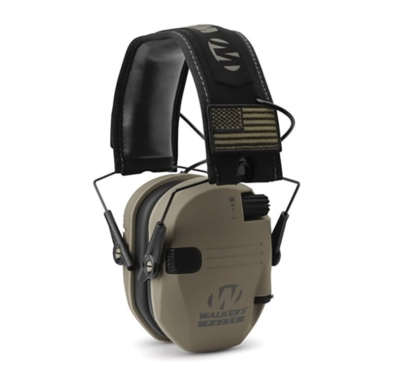 Walkers Razor Patriot Slim Electronic Earmuff, FDE Flat Dark Earth