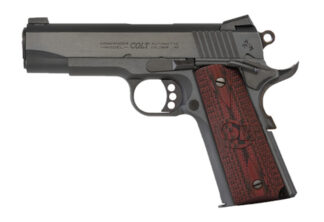 Colt Combat Commander .45 ACP 4.25 in Semi-Auto Pistol, Blued/Black Cherry