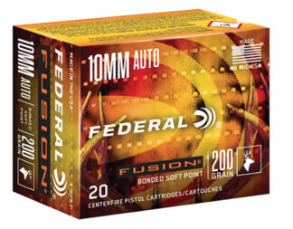 Federal Fusion 10mm Auto 200 Grain Soft Point 20 Rounds