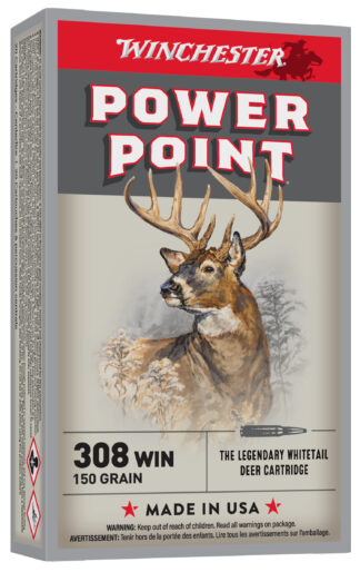 Winchester Super-X .308 Winchester 150 gr Power-Point Pointed Soft Point, 20 Rounds Per Box