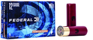 Federal Power-Shok Magnum 12 Gauge #4 Buckshot 3 in 41 Pellets 5 Rounds Per Box