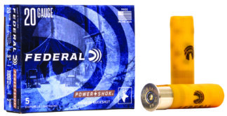 Federal Power-Shok 20 Gauge 3 in #2 Buckshot 5 Rounds Per Box