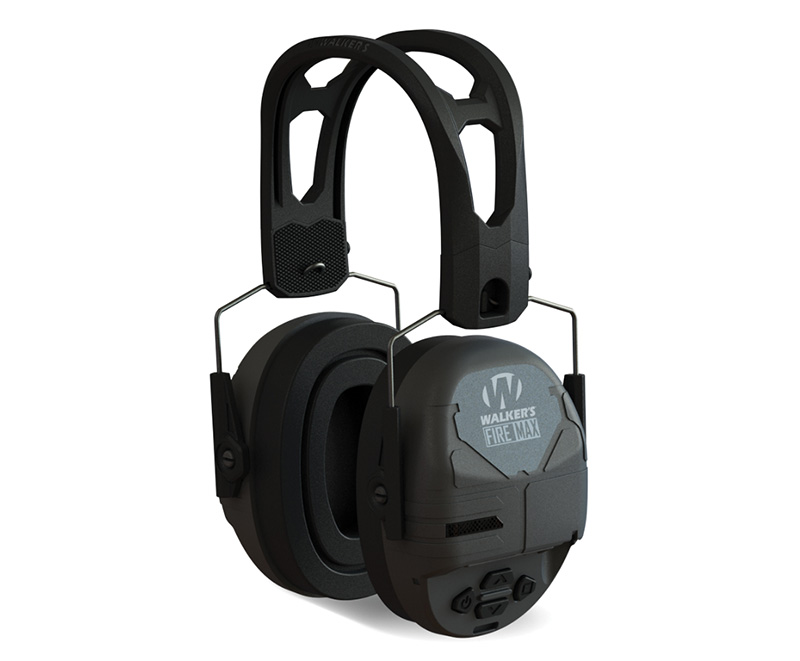 Walkers Firemax Electronic Ear Muffs, Rechargeable, Black