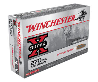 Winchester Super-X .270 Winchester 130 gr Pointed Soft Point (PP) Ammo, 20 Rounds