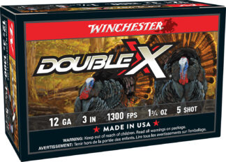 Winchester Double X High Velocity Turkey Load 12 Gauge 3 in 1.75 oz #5 Shot, 10 Rounds