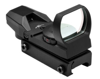 NCStar D4RGB 1x Red/Green 4-Reticle Reflex Sight, Weaver Mount, Black Anodized Aluminum
