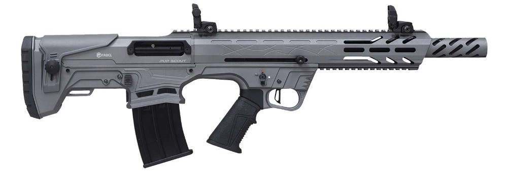 Citadel Pup Scout 12 Gauge Semi-Auto Shotgun, 18.5 in Barrel, 5+1 Rounds, Gray
