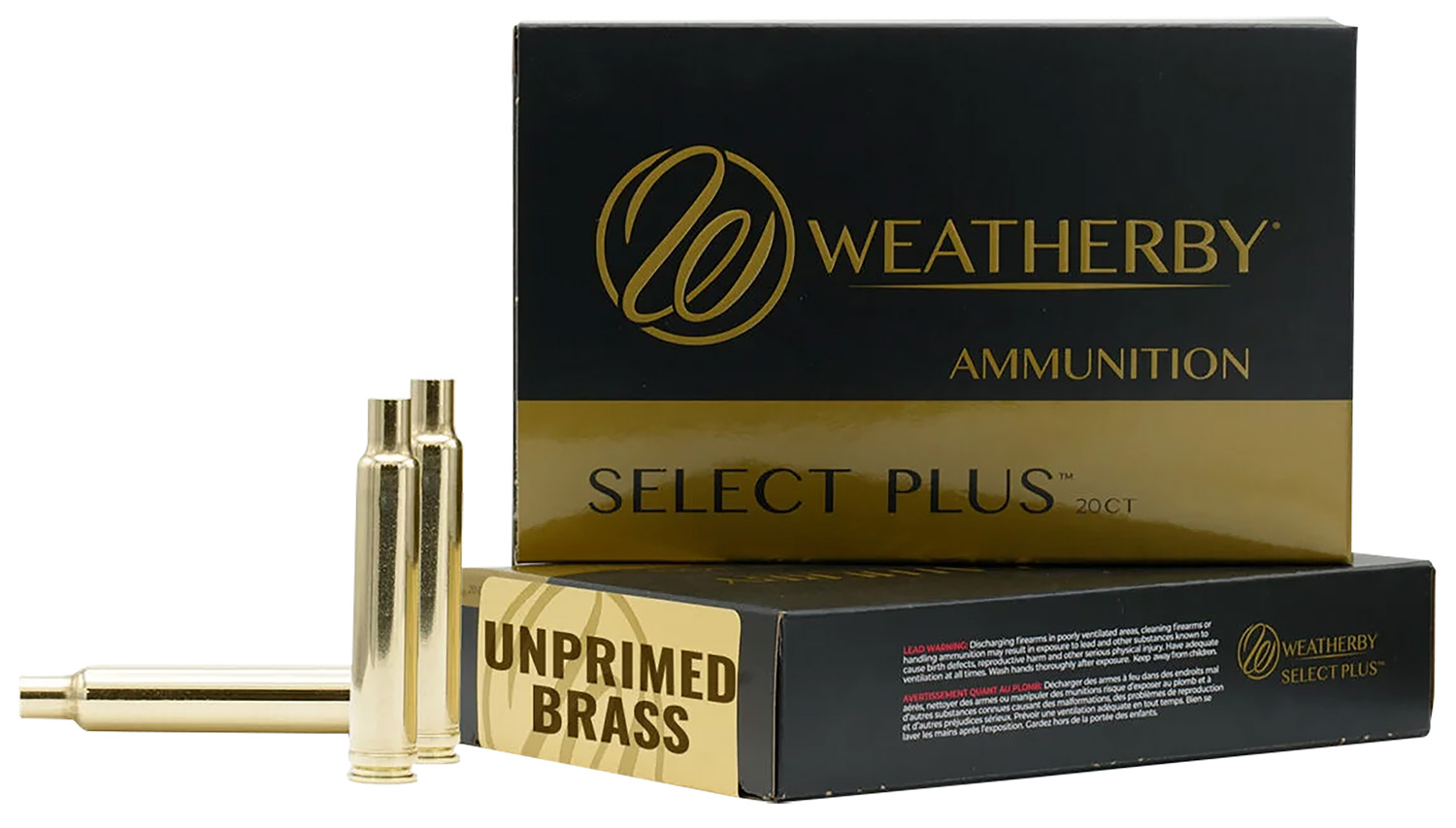 Weatherby BRASS303 30-378 Wthby Mag Unprimed Rifle Brass Cases, 20/Box