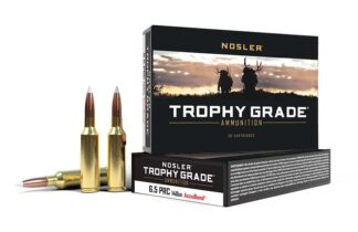 Nosler Trophy Grade .26 Nosler 140 Grain AccuBond Brass Rifle Ammo, 20 Rounds