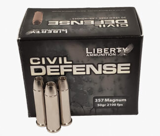 Liberty Civil Defense .357 Magnum 50 gr Copper Monolithic Fragmenting Hollow Point, 20 Rounds