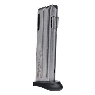 Walther P22Q Finger Extension Magazine, .22 LR, 10-Round, Blued