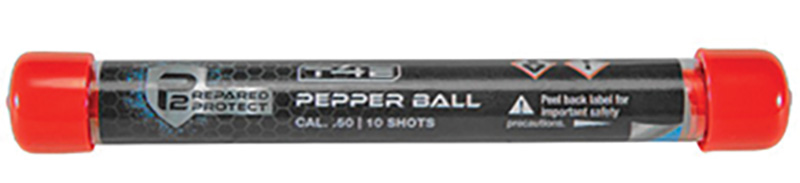 Umarex Prepared 2 Protect P2P .50 Cal Pepper Ball 10-Pack, Red/White Tube