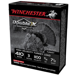 Winchester DoubleX .410 Bore 3 in High Velocity Turkey Load #7.5 Shot, 3/4 oz, 10 Rounds
