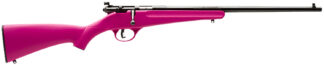 Savage Rascal Youth Bolt-Action .22 LR Rifle, 16.13 in, 1 Round, Blued Barrel/Pink Synthetic