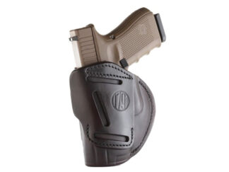 1791 Gunleather 4-Way Holster, Signature Brown, RH, Size 5, IWB/OWB Belt Clip