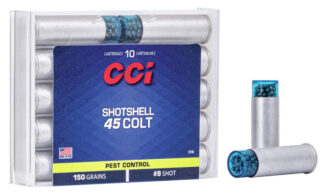 CCI .45 Long Colt 150gr #9 Shot Aluminum Shotshell, 10 Rounds