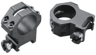 Weaver 4-Hole Tactical Ring Set, 1" Extra High, Matte Black, Weaver Mount
