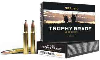 Nosler Trophy Grade .338 Winchester Magnum 250 Gr Nosler Spitzer Partition (20 Rounds)