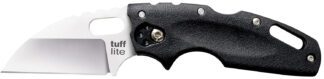 Cold Steel 20LT Tuff Lite Plain Edge Sheepsfoot Folding Knife, 2.50 in AUS-8A SS Blade, Black Griv-Ex Handle